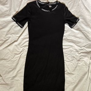 H&M black T shirt mini dress